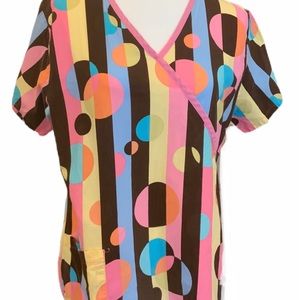 Woman’s Mock Wrap Scrub Top